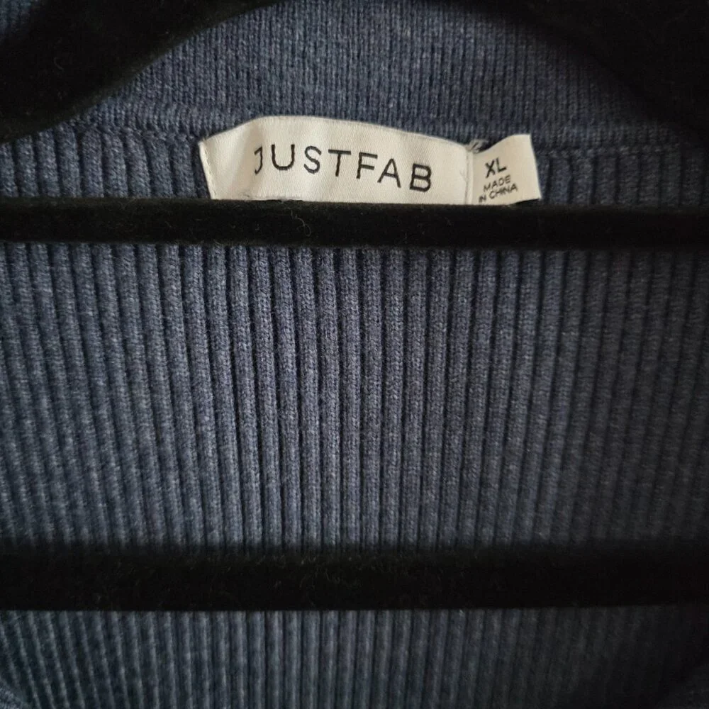 JustFab Button Up Blue Cardigan Sweater Women's Size XL